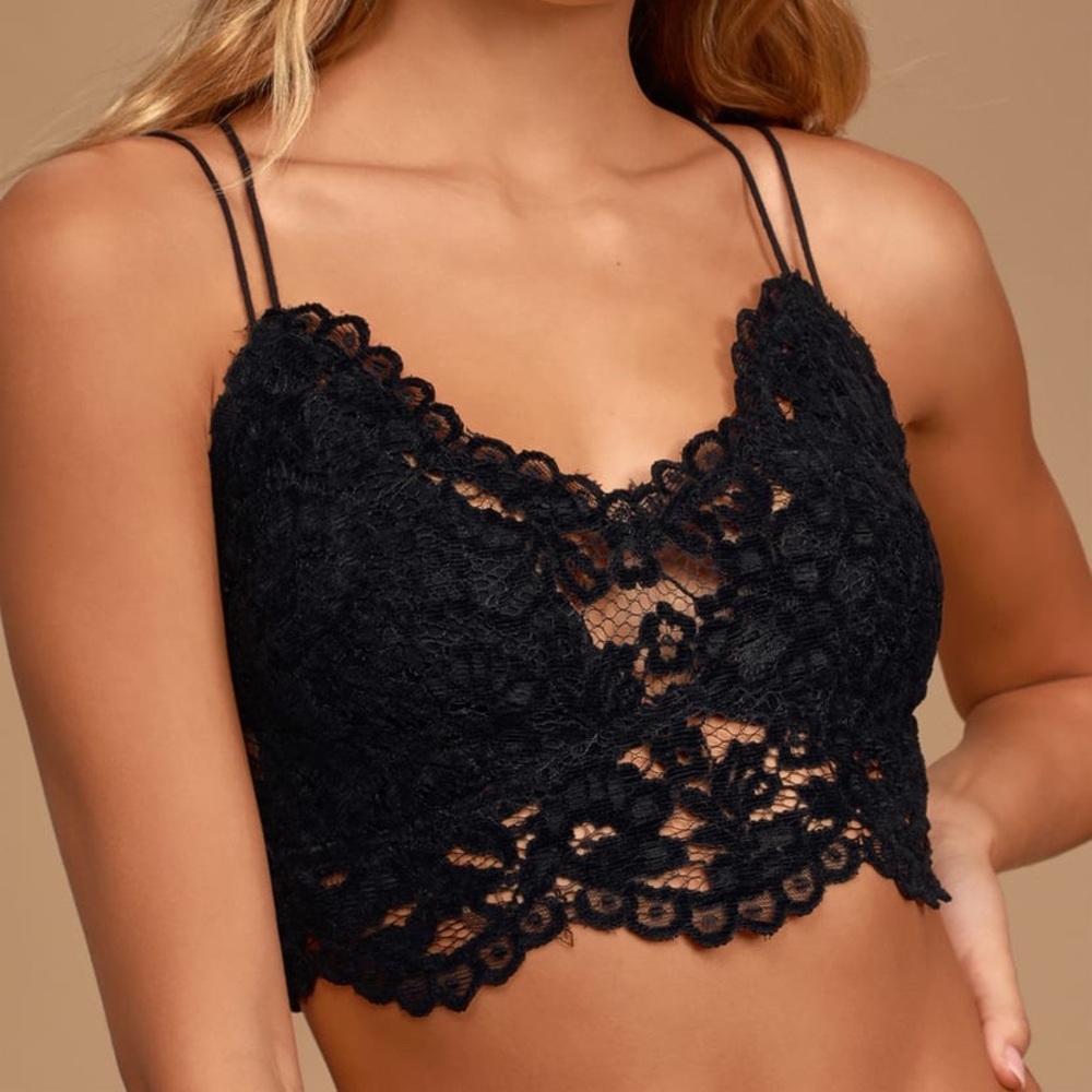 Free People Celine Bralette Black - Picture 2 of 4